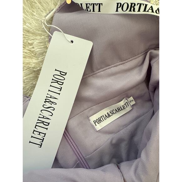NWT Portia and Scarlett PS24003 Lilac Multicolor Cocktail Dress | Size 2 Sequin - Picture 7 of 7